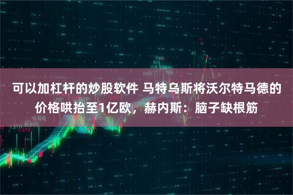 可以加杠杆的炒股软件 马特乌斯将沃尔特马德的价格哄抬至1亿欧，赫内斯：脑子缺根筋